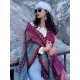 Casual Loose Tasseled Patchwork Shawl&Cloak