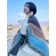 Casual Loose Tasseled Patchwork Shawl&Cloak