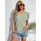 Simple Casual 5 Colors Round-Neck Short Sleeves T-Shirt Top