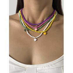 Original Solid Color Beads Necklace