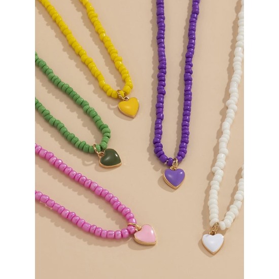 Original Solid Color Beads Necklace