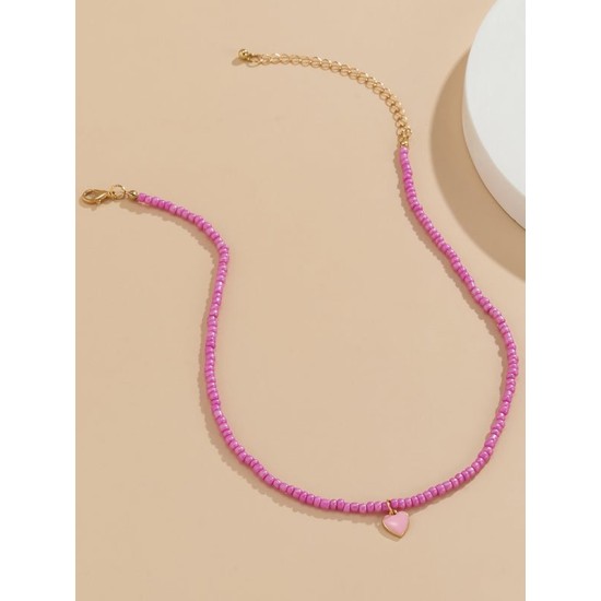 Original Solid Color Beads Necklace