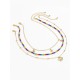 Original Contrast Color Beads Geometric Necklace