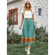 Boho Casual Vacation Elegant Floral Skirt