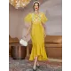 Yellow Mesh Panel Dress