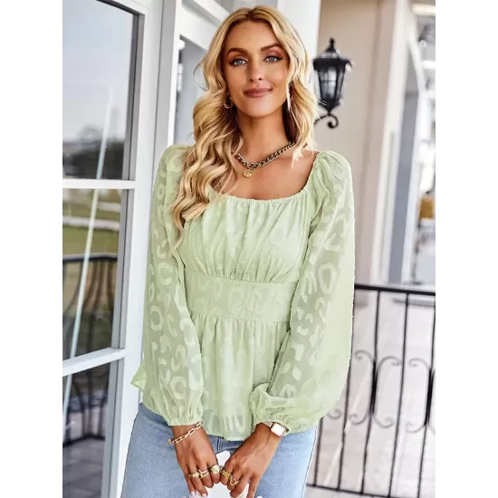 Women's Mesh Long Sleeve Long Top