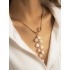 Original Pearl Pendant Geometric Necklace