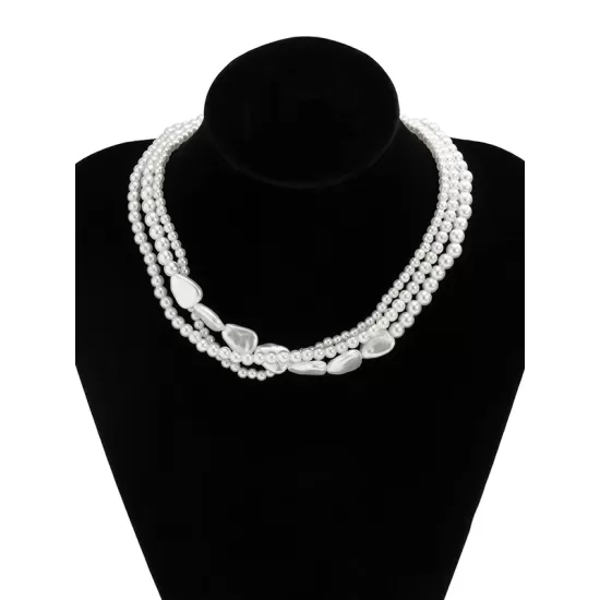 Original Vintage Multi-Layered Pearl Necklace