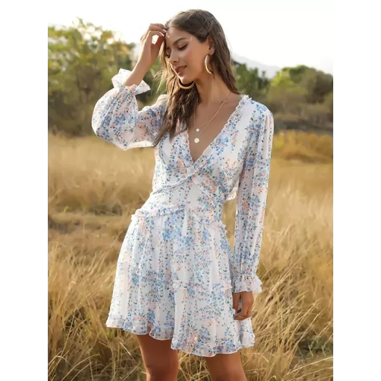 Women's Floral Chiffon Dress