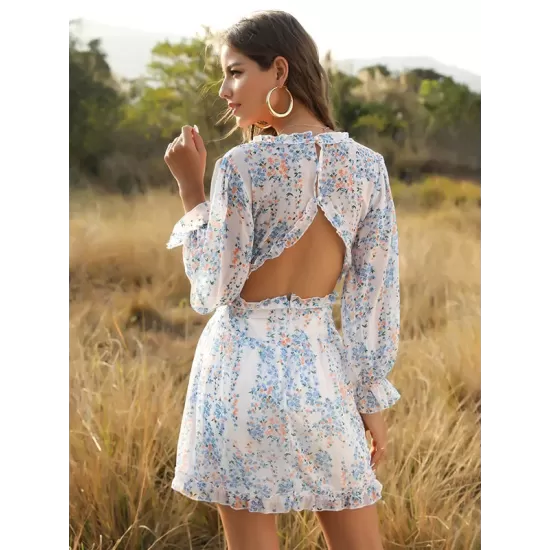 Women's Floral Chiffon Dress