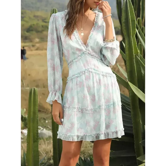 Women's Floral Chiffon Dress