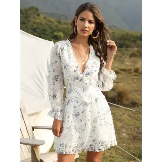 Women's Floral Chiffon Dress