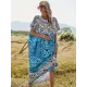 Women's Floral Loose Plus Size Print Dress