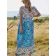 Women's Floral Loose Plus Size Print Dress