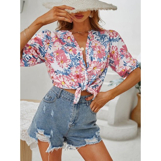 Vacation Buckle Floral T-Shirt