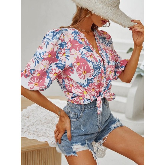 Vacation Buckle Floral T-Shirt