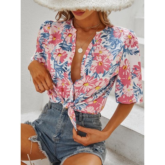 Vacation Buckle Floral T-Shirt