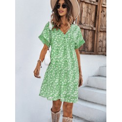 Loose A-Line Floral Printed Bohemia Dress