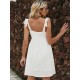 Vacation High Waisted Backless Mini Dress