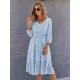 Casual Loose A-Line Buttoned Midi Dresses