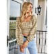 Long Sleeve Square Neck Crop Tops