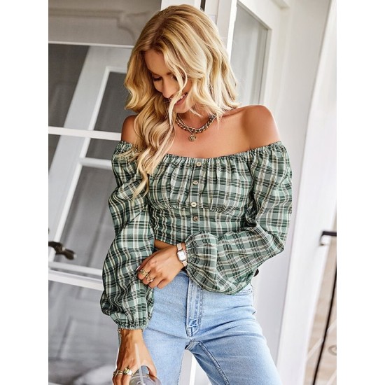 Long Sleeve Square Neck Crop Tops