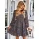 Autumn Square Neck Mini Dress