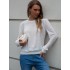 Casual Long Sleeves Backless Round-Neck T-Shirt