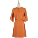 Casual Half Sleeves Solid Color V-Neck Dress