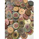 About 100Pcs Multi-Color Wooden Round Sewing Buttons For DIY Craft Decoration