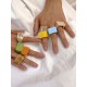 Original Stylish Resin 8 Colors Geometric Ring