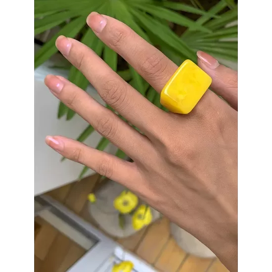 Original Stylish Resin 8 Colors Geometric Ring