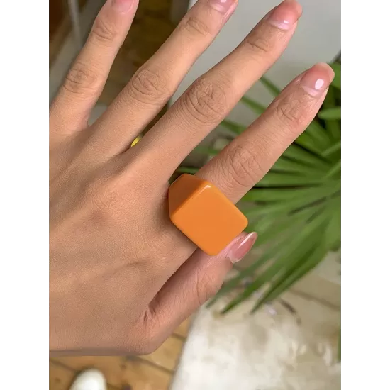 Original Stylish Resin 8 Colors Geometric Ring