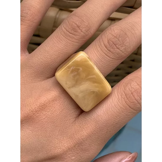 Original Stylish Resin 8 Colors Geometric Ring