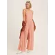 4 Colors Urban High Waisted Wide Leg Solid Color Jumpsuits Bottom