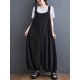 Loose Oversize Solid Color Zipper Jumpsuits Bottoms