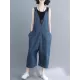 Comfortable V-neck Jeans Jumpsuit