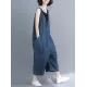 Comfortable V-neck Jeans Jumpsuit