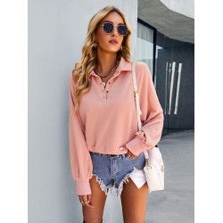 Vacation Loose Buttoned T-Shirts Tops