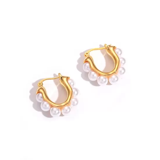 Women Pearl Vintage Simple Earrings