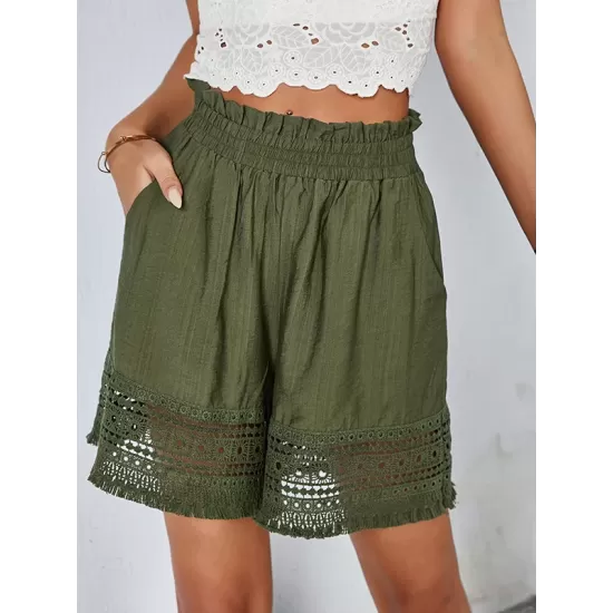 Casual Loose Solid Color  Shorts Bottom