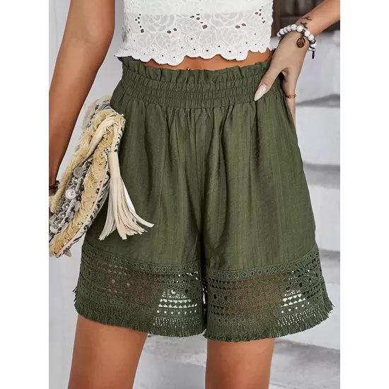 Casual Loose Solid Color  Shorts Bottom