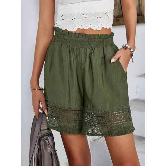 Casual Loose Solid Color  Shorts Bottom