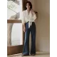 Casual High Waisted Loose Solid Color Pants Bottoms