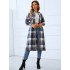 Casual Loose Plaited Lapel Collar Coat