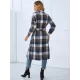 Casual Loose Plaited Lapel Collar Coat