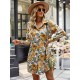 Vacation A-Line Floral V-Neck Dress