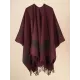 Casual Loose Tasseled Patchwork Shawl&Cloak