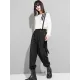 Urban High-Waisted Black Casual Pants Bottoms Harem Pants