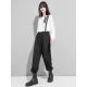 Urban High-Waisted Black Casual Pants Bottoms Harem Pants